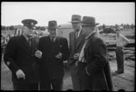 Rescue party officials at the scene of the railway disaster at Tangiwai