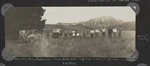 Mackie, A, fl 1930 : Group of mountaineers at Happy Valley, in the vicinity of the Torlesse Range, Canterbury