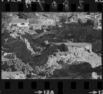 Landslide at Abbotsford, Dunedin, showing wrecked houses