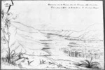 [Drake, James Charles], 1821-1865? :Entrance into the Wairau from the Kituna, S E 3 1/2 miles. Taken from a hill. A Bottle Point. B. Bishop's Range. [15 Jan 1844]