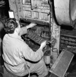 Number plate making, June 1956