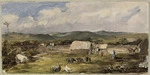 Martin, Albin, 1813-1888 :[Auckland farmyard. ca 1855]