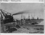 Creator unknown : Photograph of the breakwater at Timaru