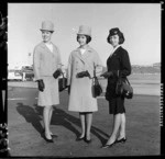 National Airways Corpration hostesses model new uniforms.