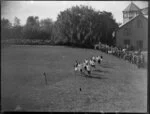 Cross-country runners competing at a sports day, Christ's College, Christchurch