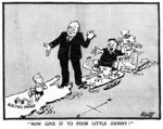 Waite, Keith, 1927- :Now give it to poor little Johnny! Otago Daily Times, 3 October 1950.