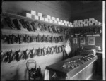 Interior of Benjamin Studley's boot and shoe shop, Wanganui