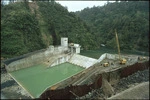 Whakapapa dam intake under construction