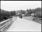 Horse drawn cart on a bridge at Geraldine