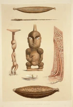 Angas, George French, 1822-1886 :Ornamental carvings in wood. George French Angas delt & lithog. Plate 46, 1847.