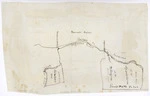 [Creator unknown] :[Map of the North Island main trunk railway between Taumarunui Station and Ongarue Station and including adjacent land blocks]. [ms map].