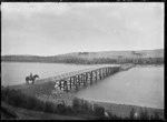 View of the Hinahina Bridge over the Catlins River, near Owaka, 1926