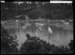 Boats in Mansion House Bay, Kawau Island - Photograph taken by W T Matthews
