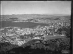 View of Wellington from Tinakori Road with Anderson Park centre right