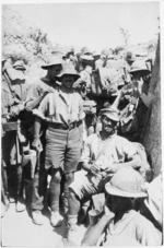 Soldiers of the Wellington Mounted Rifles on Walkers Ridge, Gallipoli Peninsula, Turkey, during World War I