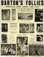 Barton's Follies. Complete new show for 1950 returns to your town ... final tour of New Zealand before leaving for Australia ... 1950.