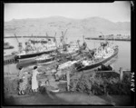 Ships berthed in Lyttelton Harbour - Photograph taken by K V Bigwood