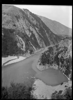 View of the Waimakariri River at Kowai Bush, near Springfield, 1927