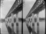 Railway bridge over the Whanganui River at Aramoho, taken from below