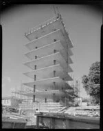 Hotel Tasman under construction, New Plymouth