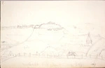 Collinson, Thomas Bernard 1822-1902 :Marsland Hill, N[ew] P[lymouth] from N. Z. Comp[any] L[and] Off[ice]. 1847