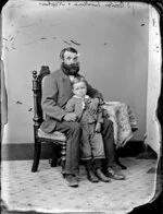 Mr J Bowen of Turakina, with his nephew