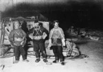 Henry Robertson Bowers, Dr Wilson, and Apsley George Benet Cherry-Garrard before leaving for Cape Crozier, Antarctica