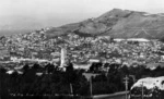 Looking east over Te Aro and Mount Victoria, Wellington, from Brooklyn