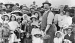 Joseph George Ward turning the first sod at Westshore, for the East Coast Railway