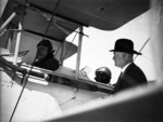 George Alexander Troup in a Gipsy Moth during an Aero pagent in Wellington