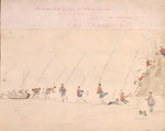 Heaphy, Charles 1820-1881 :Ye landing of ye diggers [1852]