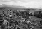 [30th Battalion at lunch while on manoeuvres, Western Fiji]