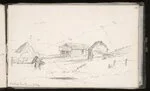 [Hodgkins, William Mathew] 1833-1898 :A roadside shanty near Mt Pisa [ca 1870]