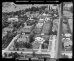 Close-up view of local houses with golf links (Arikikapapa Reserve?) beyond, Rotorua City, Bay of Plenty Region