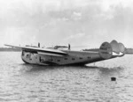 Boeing Clipper seaplane on a Pan-American airways trial flight to Auckland