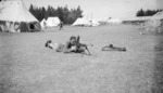 Soldier with bren gun at Waiouru Army Training Camp