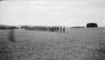 Group of soldiers marching at Waiouru Army Training Camp