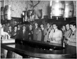 Isaacs, Clarke :Group at farewell to Otago Daily Times cartoonist Keith Waite, in Broadway Hotel, Dunedin