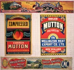 Various artists :[Four canned meat labels. ca 1890-1920].