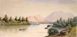 Welch, Joseph Sandell 1841-1918:Waikato River, from Mercer, from a sketch by Mr. J. C. Hoyte [1870s]