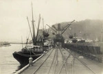 Wharf at Greymouth; loading coal - Photograph taken by L A Inkster