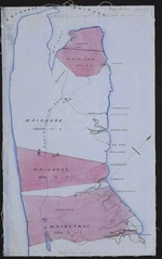 [Heaphy, Charles, 1820-1881 Attributed artist] :[Sketch of lower arm (?) of Kaipara Harbour ...] [ms map]. [1860-1865]