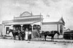 Group outside the business of D M Lister, baker, Martinborough