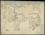 Carrington, Frederic, Alonzo, 1808?-1901 :Rough sketch of ground at New Plymouth [ms map]. By F.A. Carrington, New Plymouth, New Zealand, sketched in 1841.