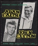 Kerridge Odeon presents Adam Faith [and] John Leyton. First New Zealand tour 1962 [Programme front cover]