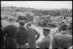 Groups on the banks of the Whangaehu Stream at the scene of the railway disaster at Tangiwai