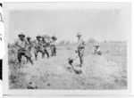 Soldiers of 11th Squadron (North Auckland Mounted Rifles) digging trenches near the Jordan River in Palestine in World War I