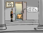 Hawkey, Allan Charles, 1941- :"Sorry, Mils - you've got the wrong 100 club." 16 May 2011
