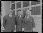 Onslow College staff, from left, First Assistant Principal Mr AW Morrison, Principal Mr CC Watt, and Senior Mistress Miss CS Forde