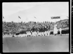 Canadian team at the 1950 British Empire Games opening, Eden Park, Auckland